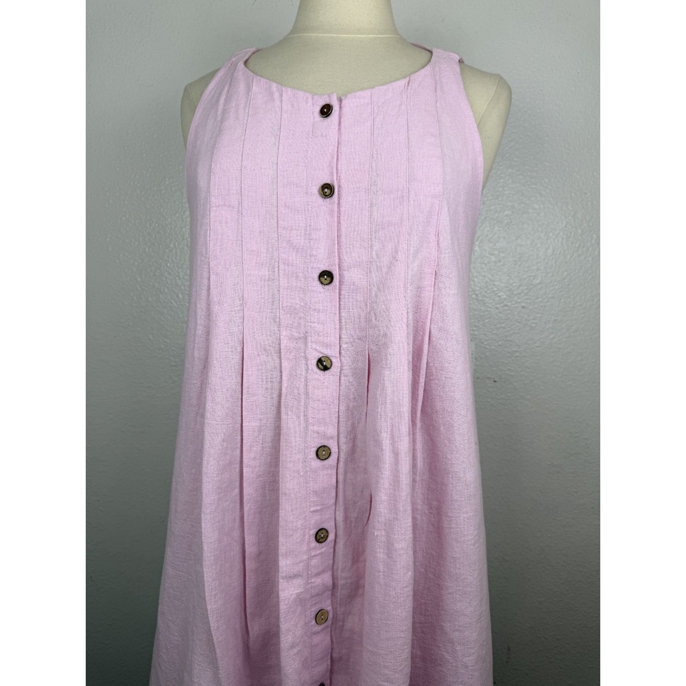 Free People Free-est Cielo Blouse Linen Cotton Blend Tunic/Dress in Pink size S - Picture 4 of 13